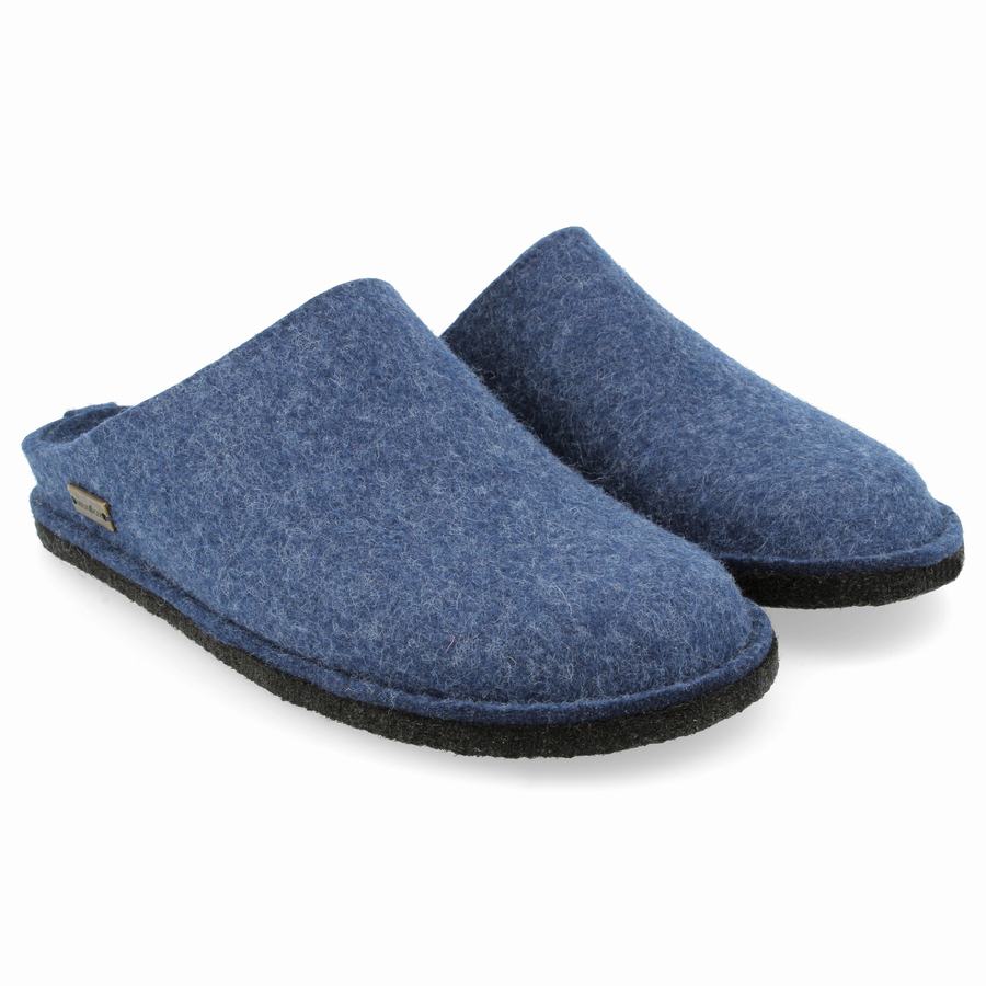 Pantofole Novelty Uomo Haflinger Soft Blu | BFP6170HI