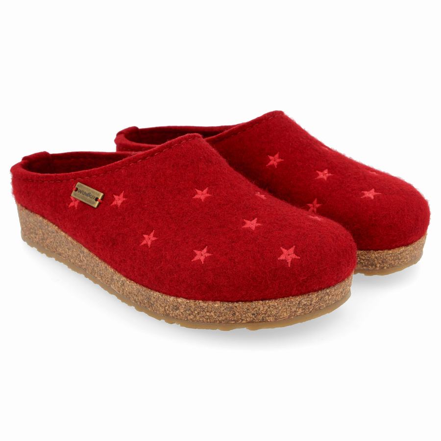 Zoccoli Donna Haflinger Stelline Rosse | BDP3677XW