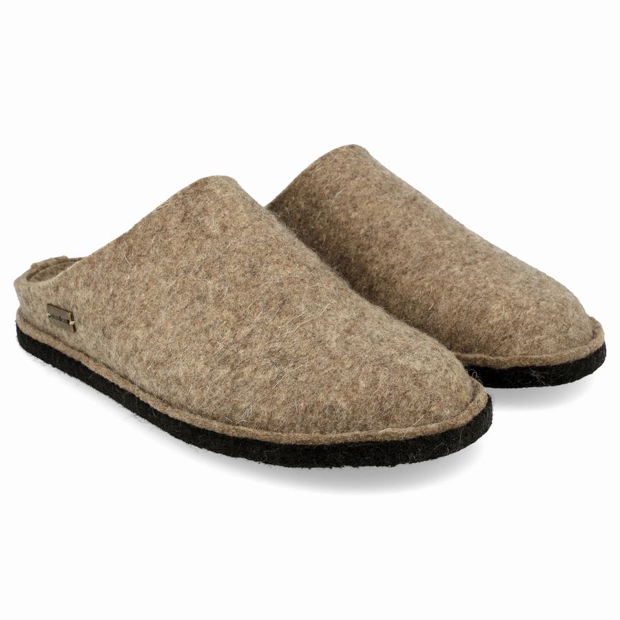 Pantofole Novelty Uomo Haflinger Soft Beige | VKS819RG