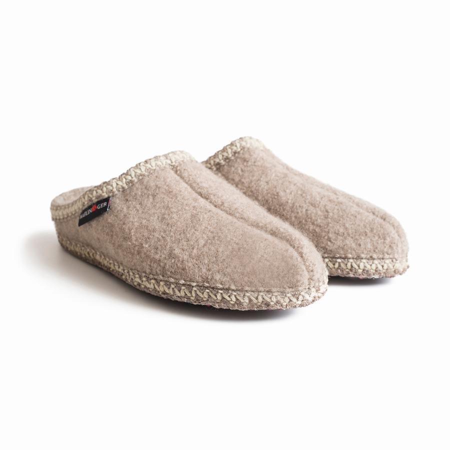 Pantofole con suola morbida Uomo Haflinger As Beige | SYC1761SV