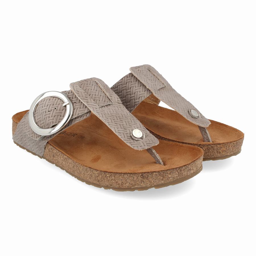 Sandali Donna Haflinger Round Fibbia Corinna Beige | VOY8518BU